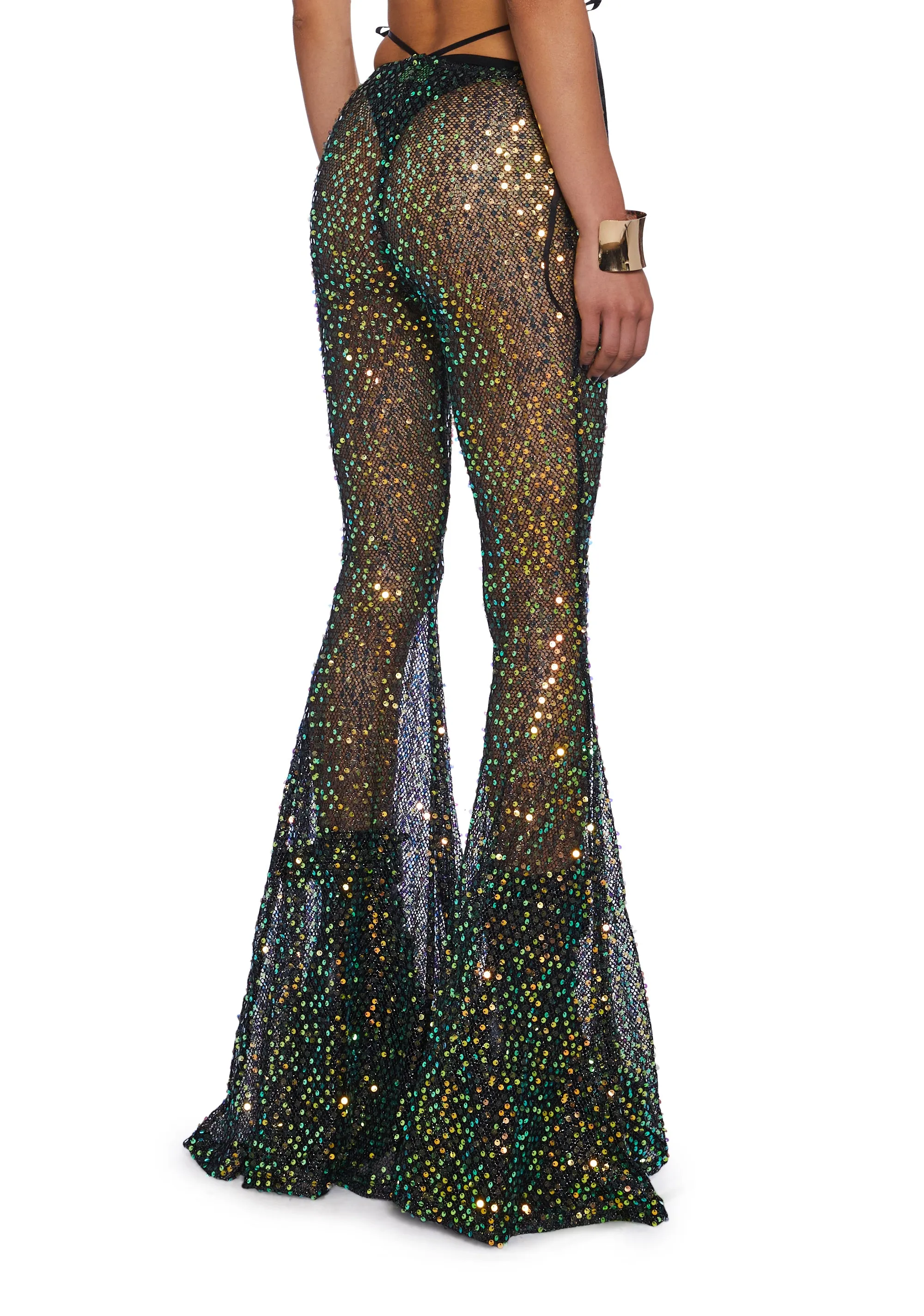 Sunlit Oracles Sequin Flares sold by Dolls Kill product image thumbnail 4