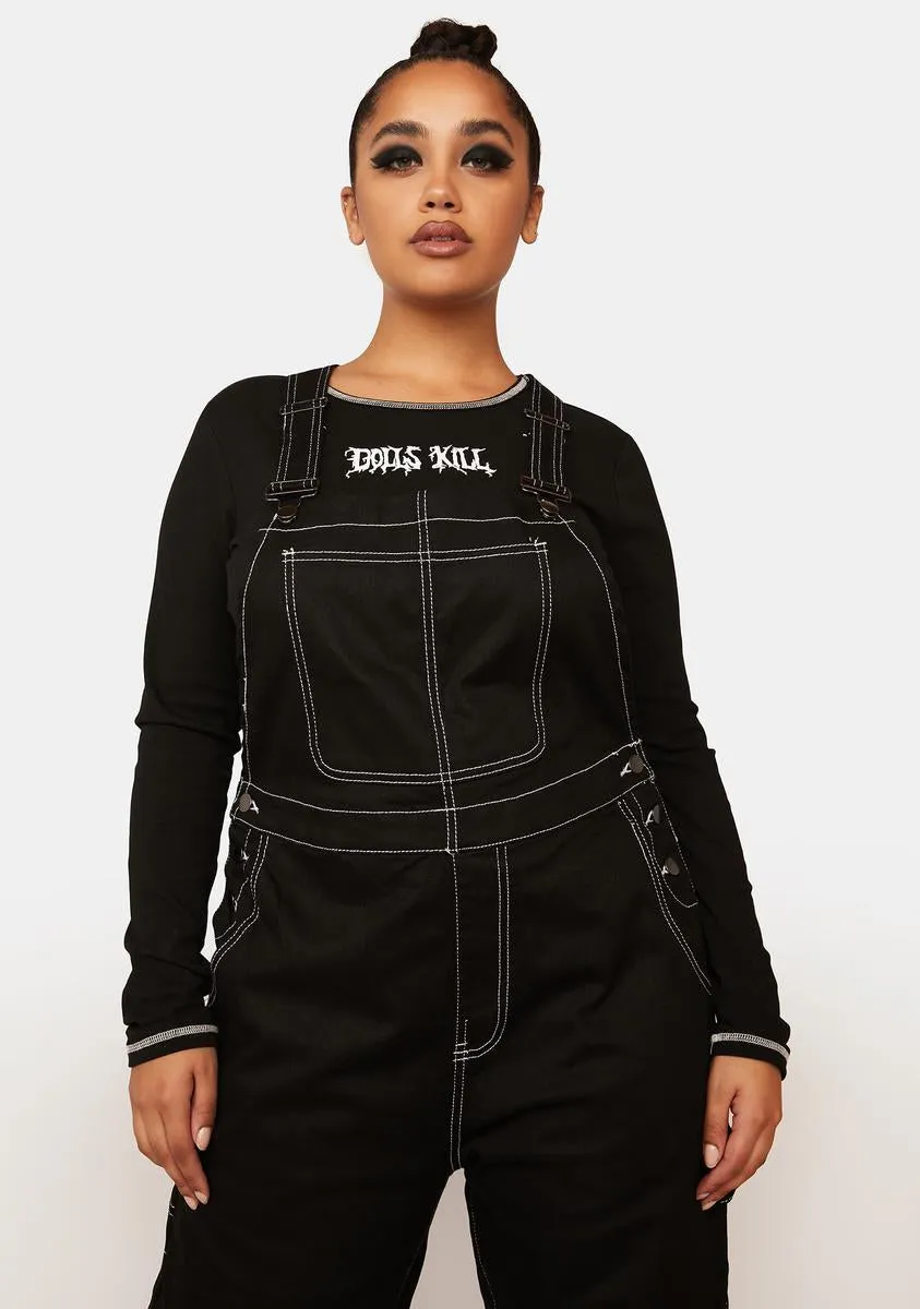 Plus Inspired By You Denim Overalls sold by Dolls Kill