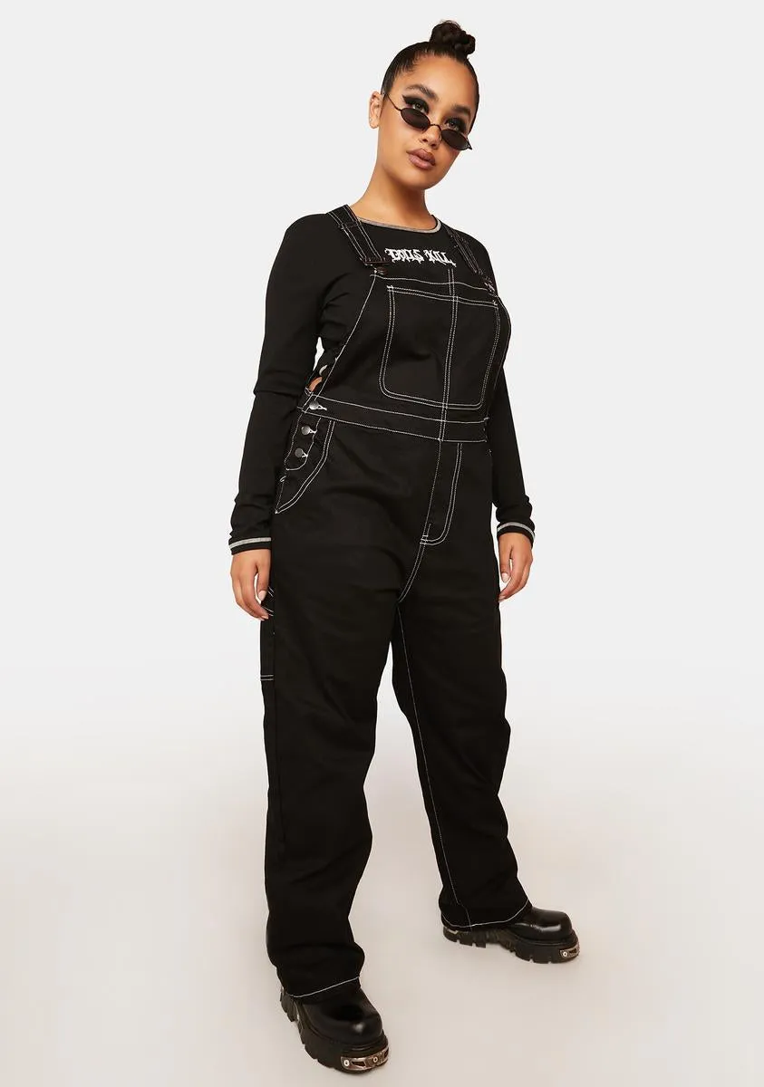 Plus Inspired By You Denim Overalls sold by Dolls Kill product image thumbnail 2