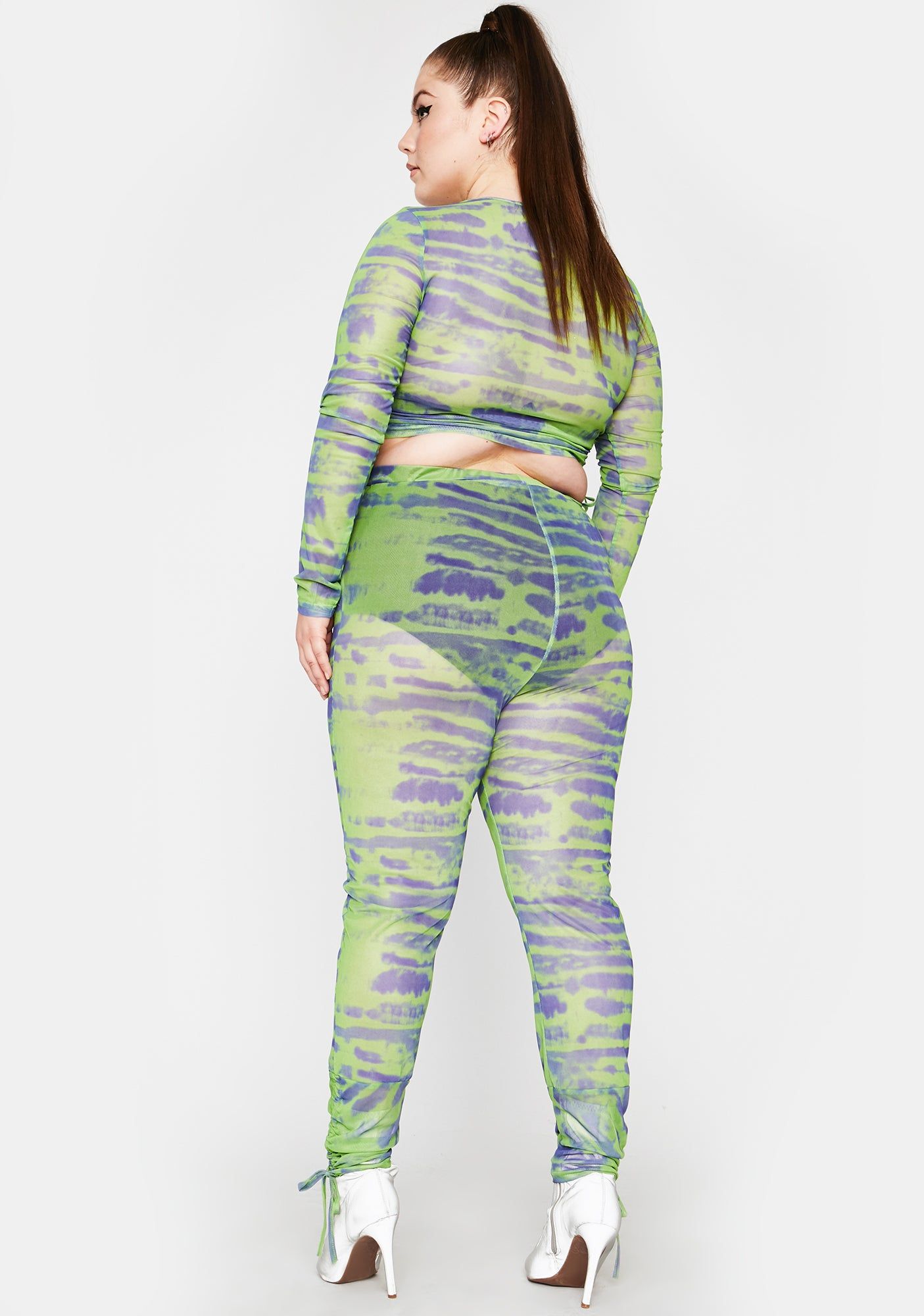 Lime Total Tough Competition Mesh Pants sold by Dolls Kill product image thumbnail 4