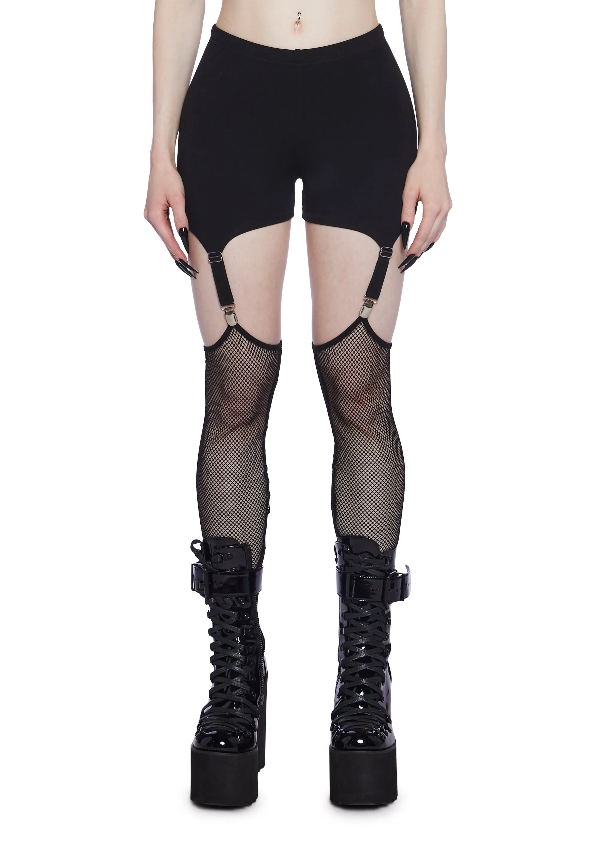 Lost In The Void Garter Leggings sold by Dolls Kill