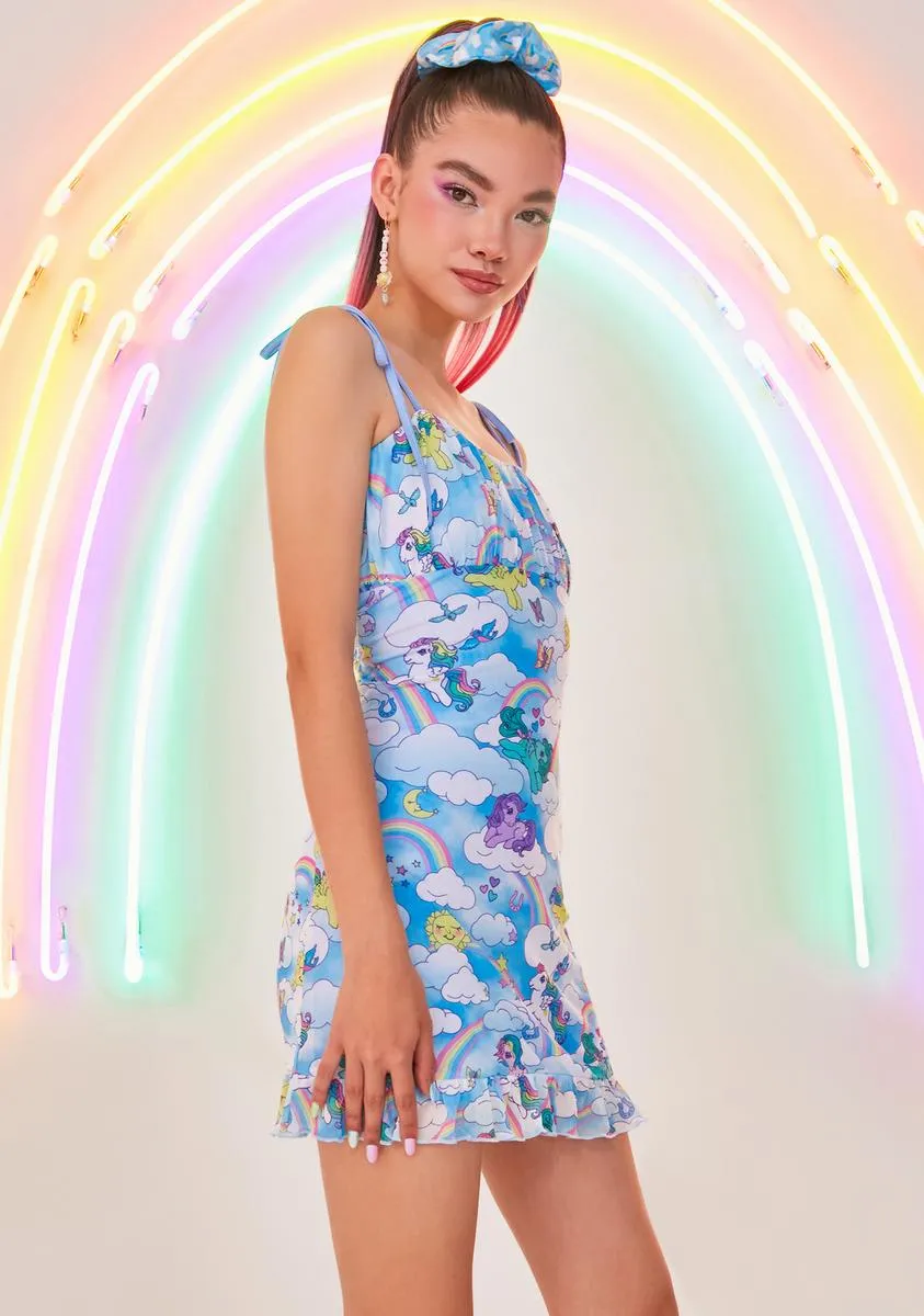 Rainbow Chaser Mesh Mini Dress sold by Dolls Kill product image thumbnail 2