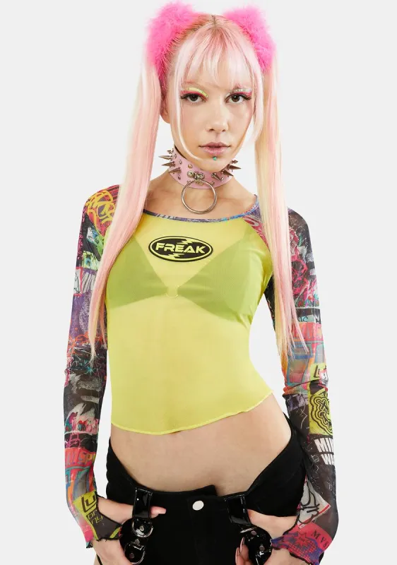 Super Freak Mesh Top sold by Dolls Kill