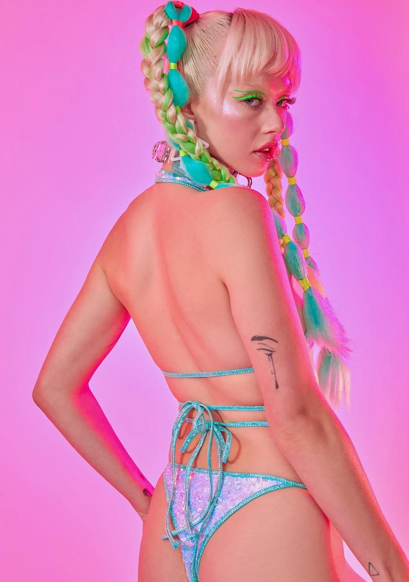 Water Sequin Spike Hi-Lo Bottoms sold by Dolls Kill product image thumbnail 4