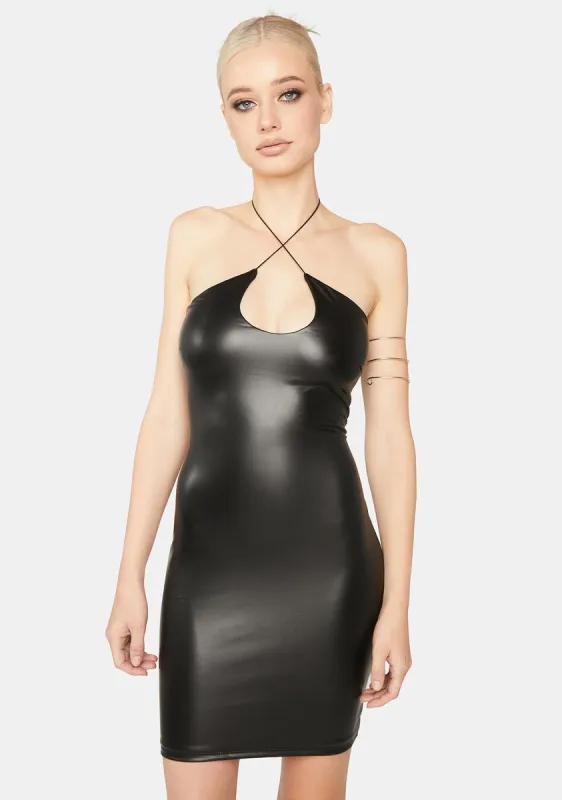 Late Cross Your Heart Mini Dress sold by Dolls Kill