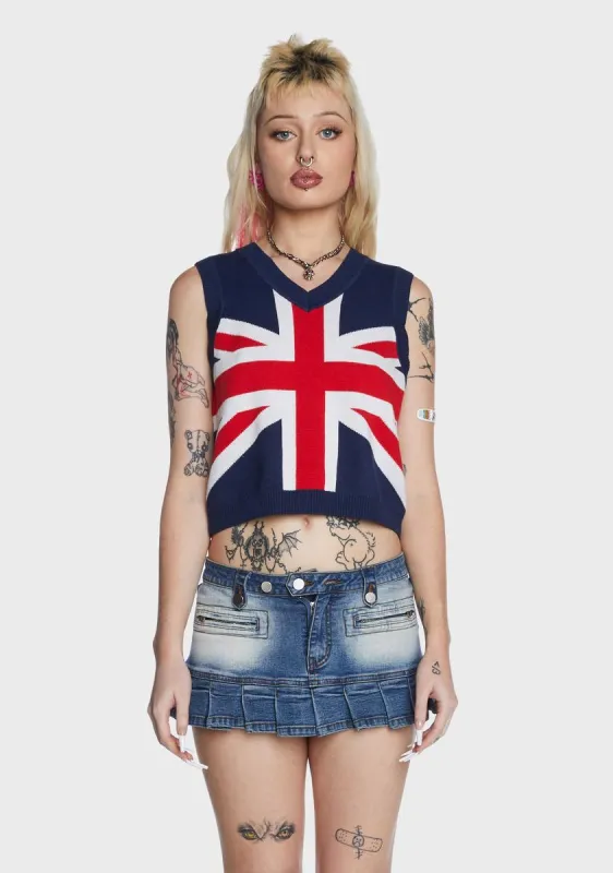 Union Jack Sweater Vest sold by Dolls Kill