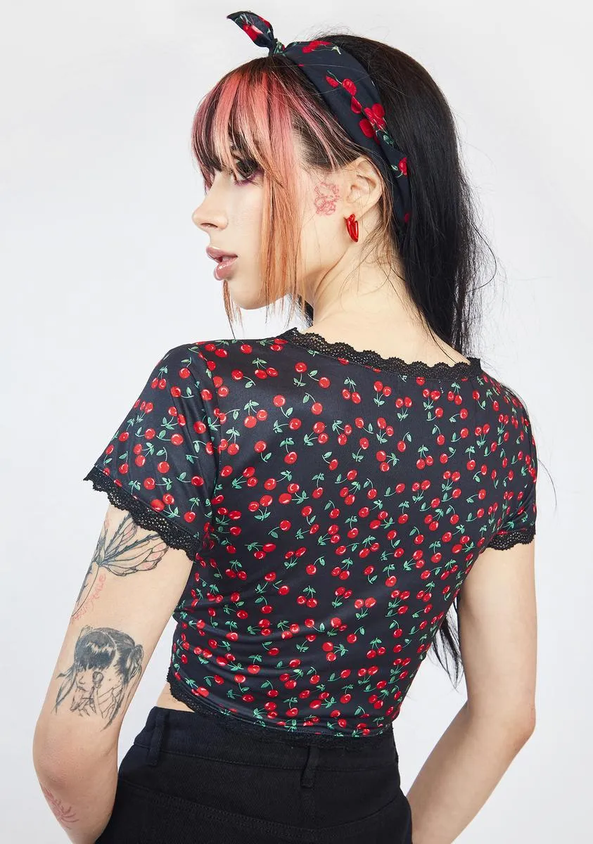 Onyx Take A Taste Crop Tee sold by Dolls Kill product image thumbnail 4