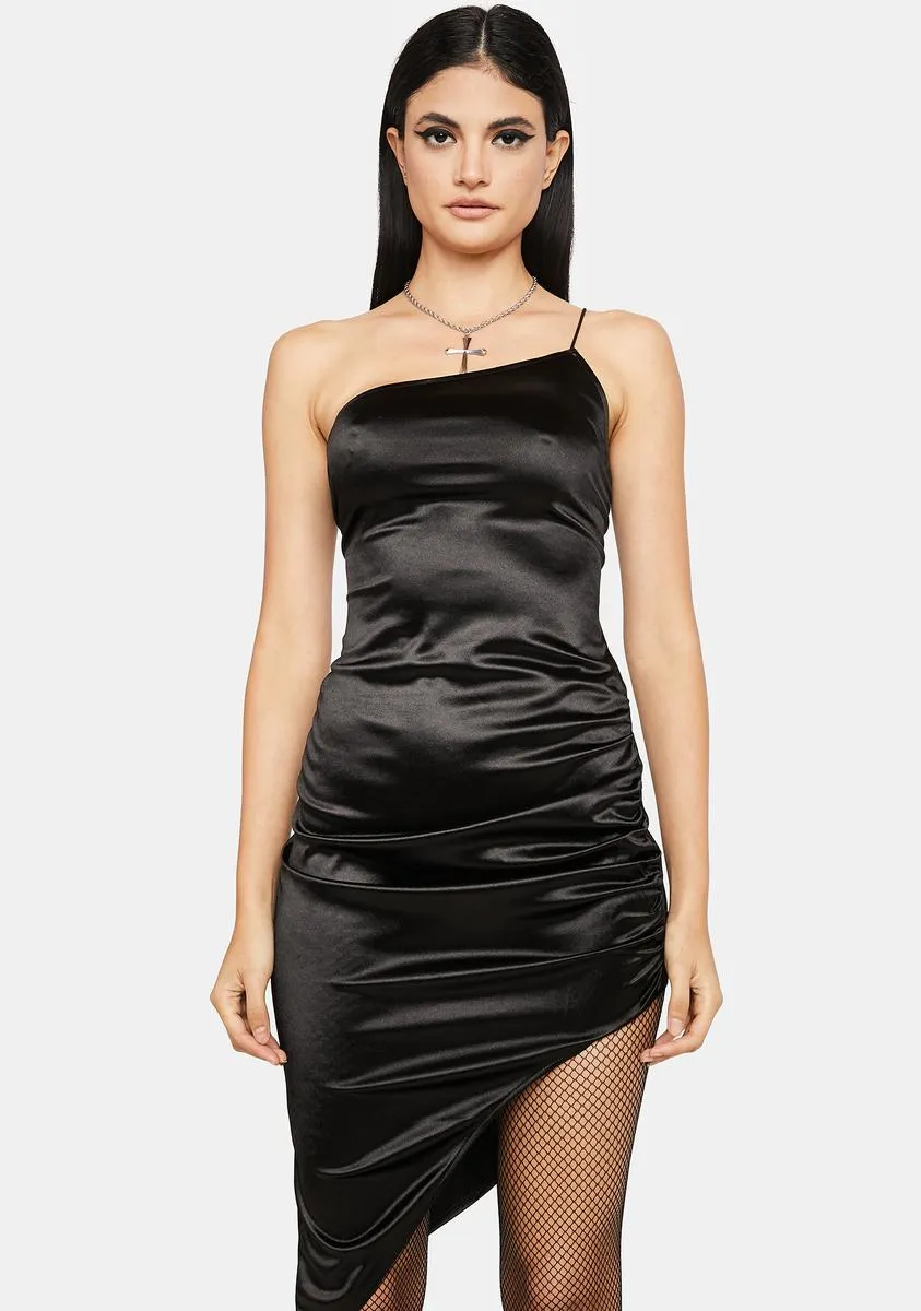 All About Balance Satin Midi Dress sold by Dolls Kill
