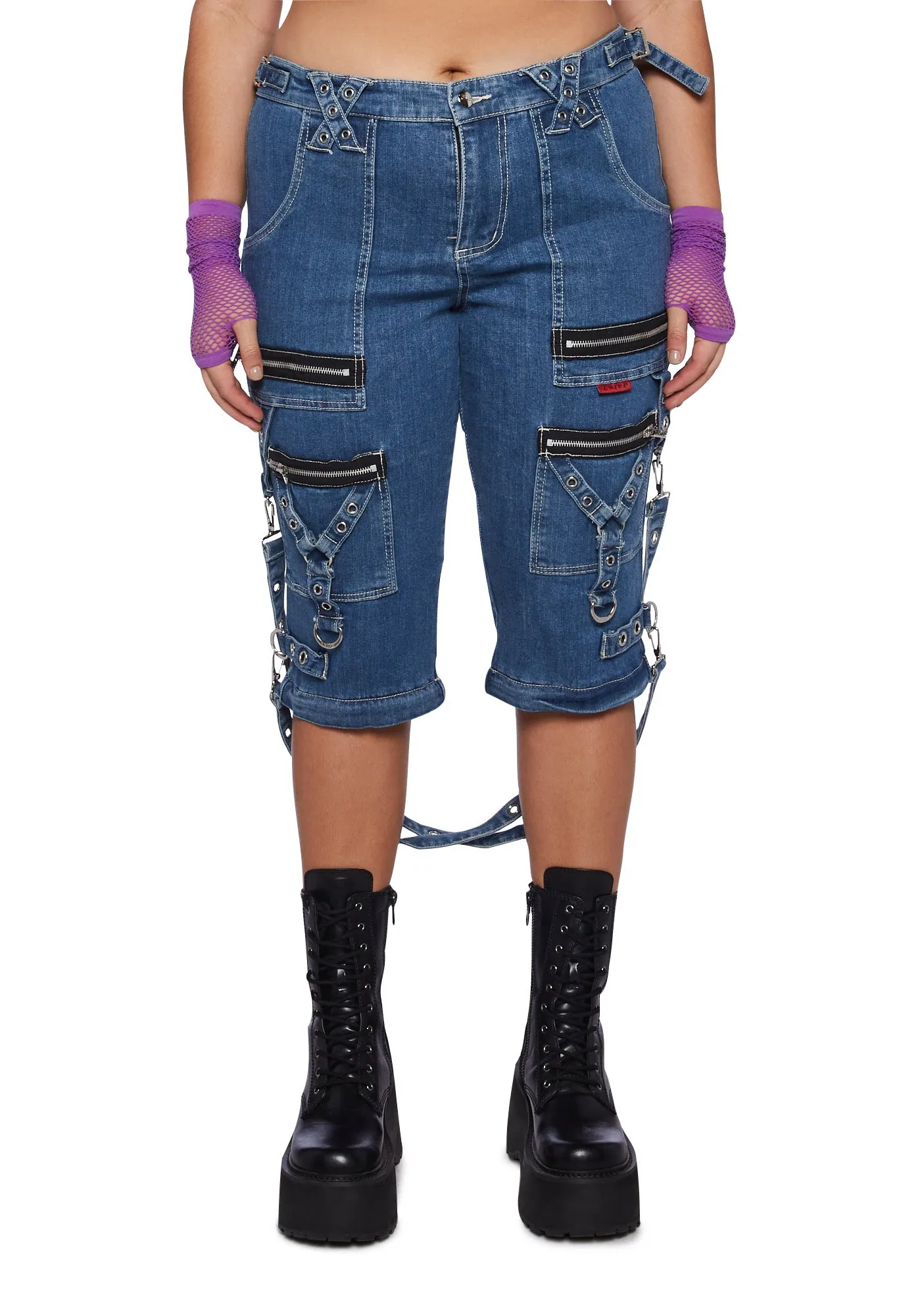 Plus Zip to Zip Pants - Blue Denim sold by Dolls Kill product image thumbnail 5