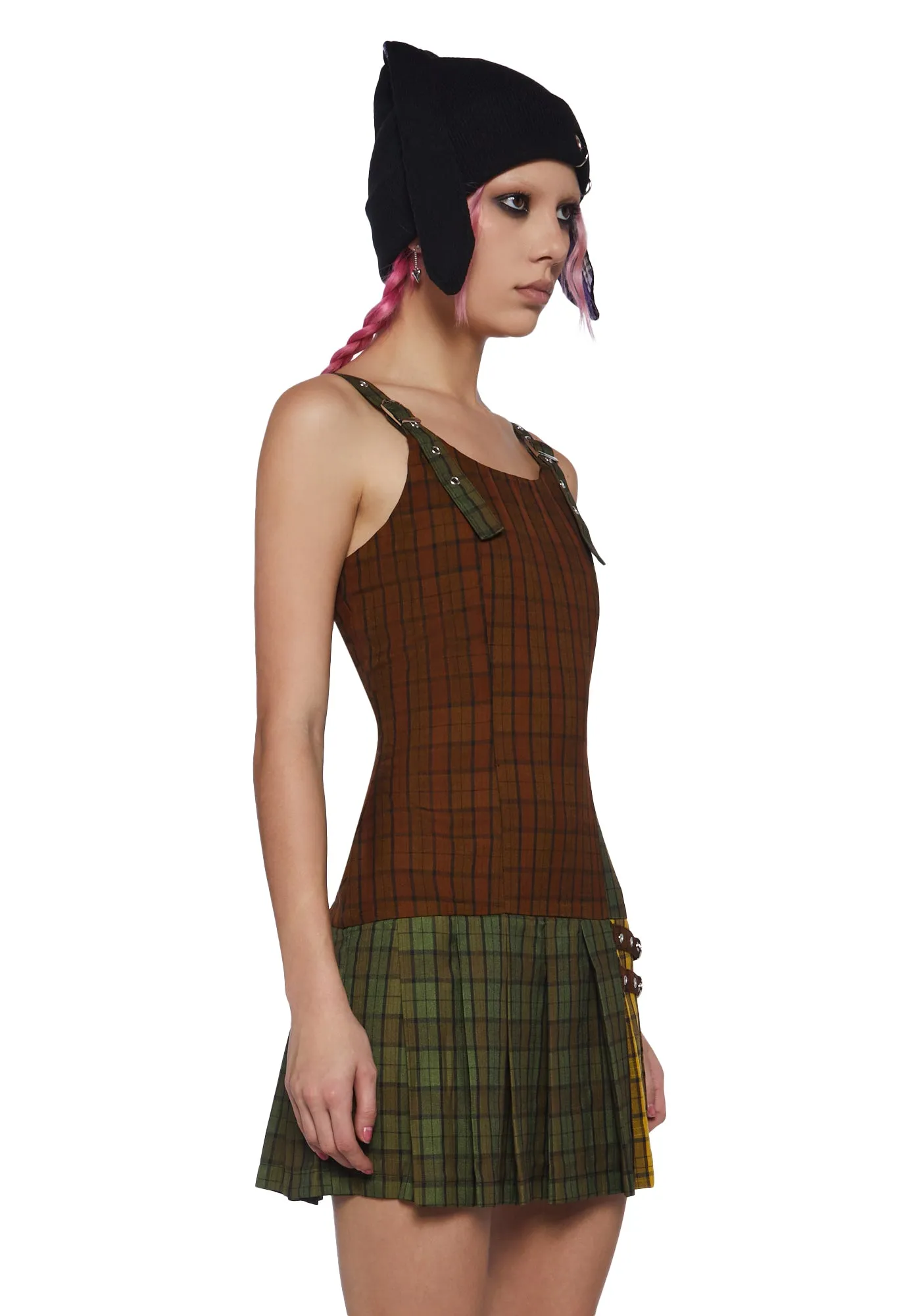 Viv Tartan Mini Dress sold by Dolls Kill product image thumbnail 3