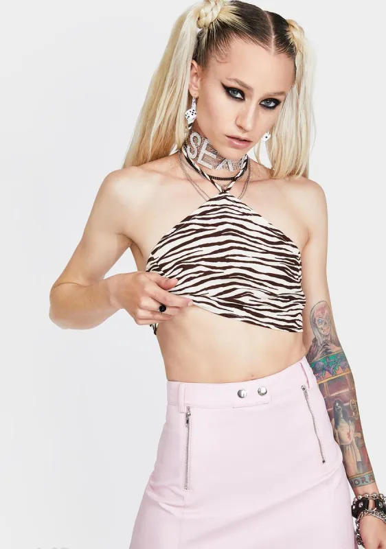 Maudy Tiger Crop Top sold by Dolls Kill