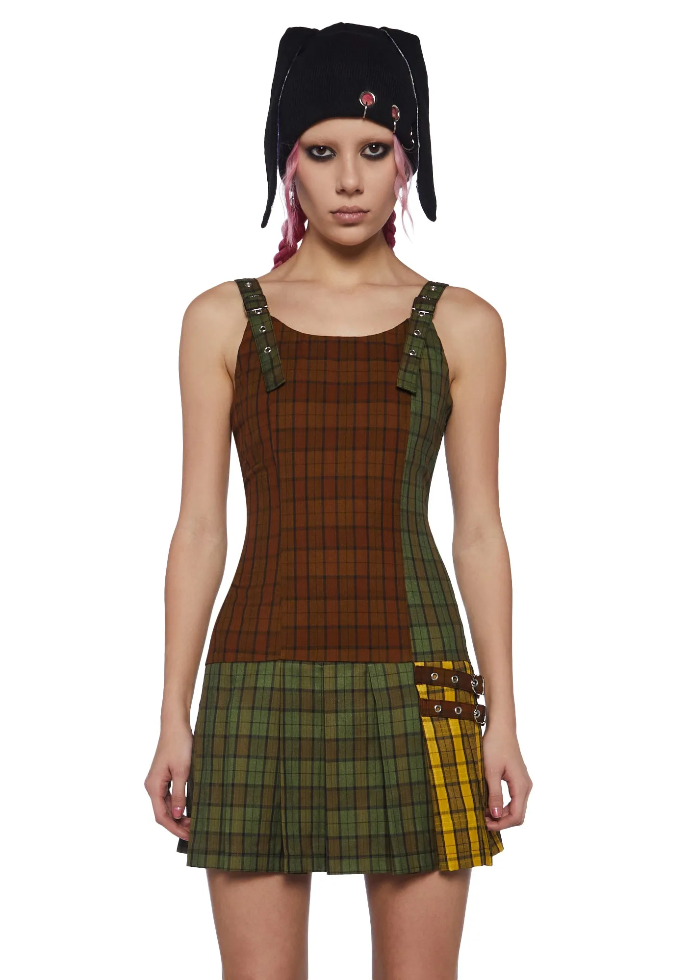 Viv Tartan Mini Dress sold by Dolls Kill