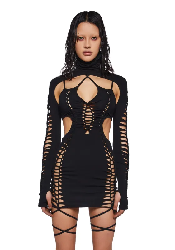 slim fit dress slacks DIXIE SHREDDED MINI DRESS – AKIRA
