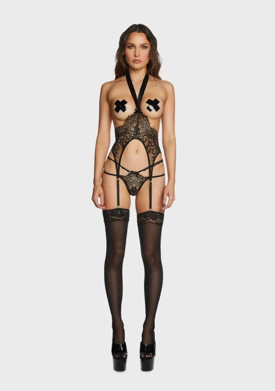 Femme Fatale 2 Piece Suspender Set sold by Dolls Kill