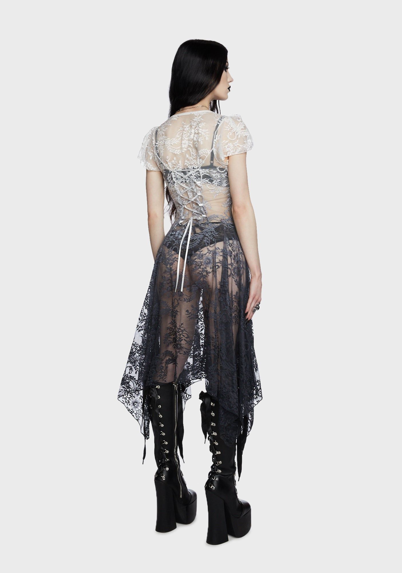 Dearly Departed Lace Dress - Ombre sold by Dolls Kill product image thumbnail 5