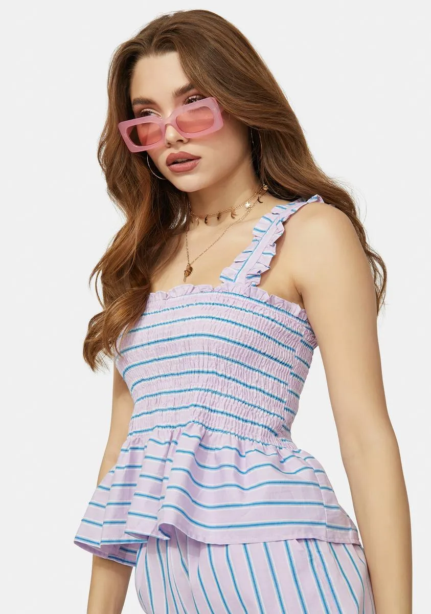 This Is Me Trying Striped Crop Top sold by Dolls Kill