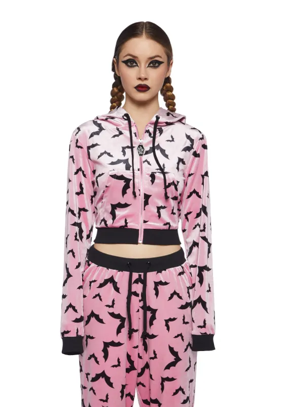 Sweet Bat Behavior Cropped Hoodie sold by Dolls Kill