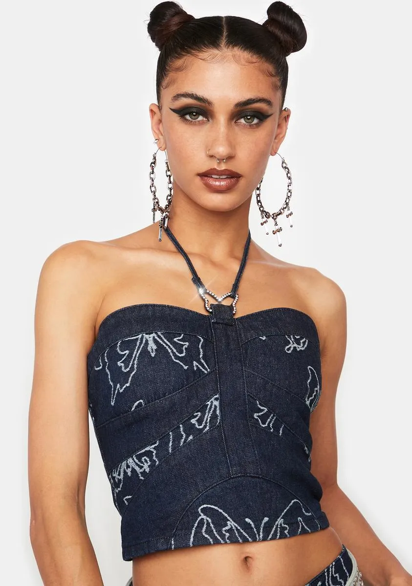 Lucia Butterfly Corset Top sold by Dolls Kill