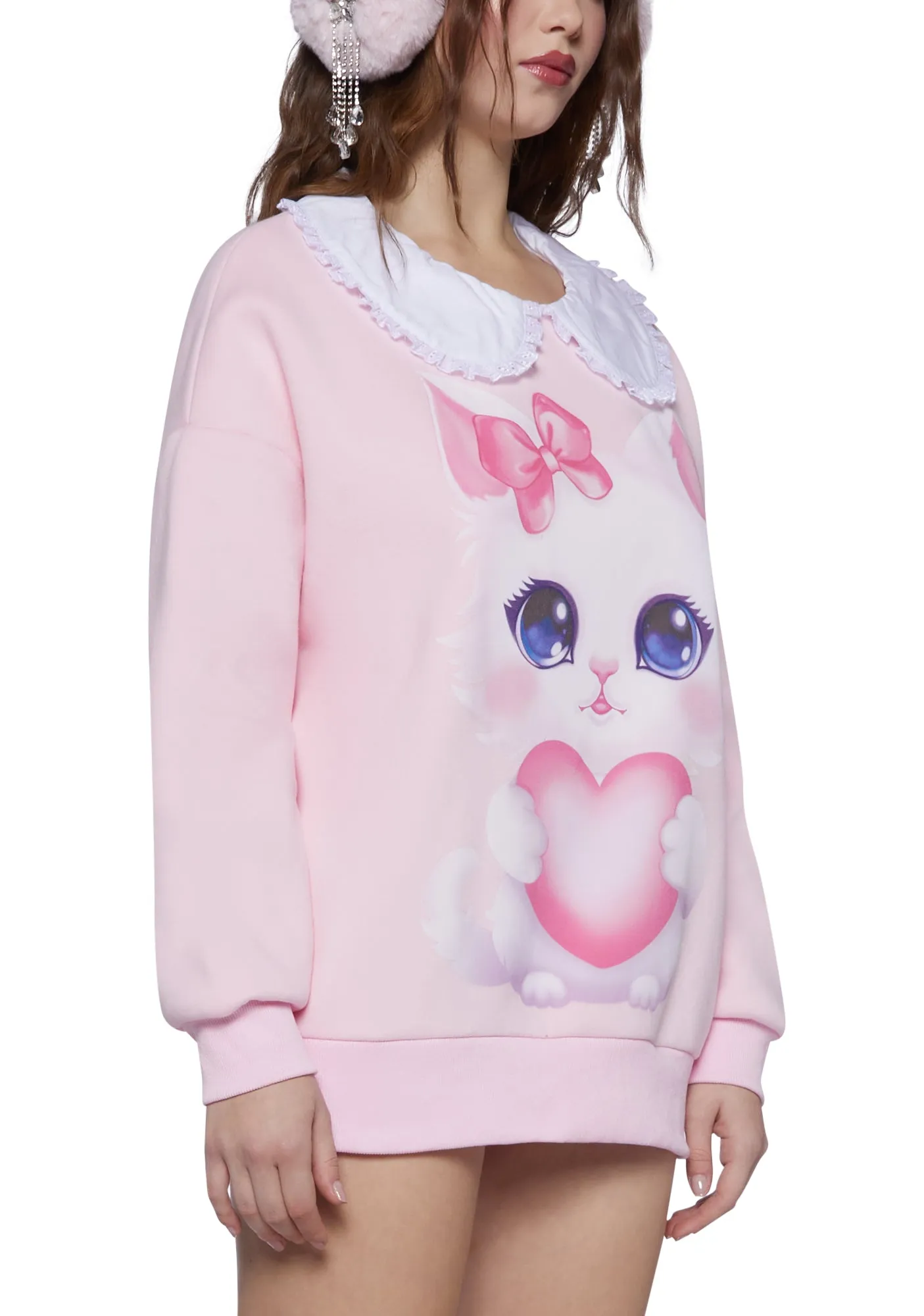 Cute As A Button Collared Sweatshirt sold by Dolls Kill product image thumbnail 5