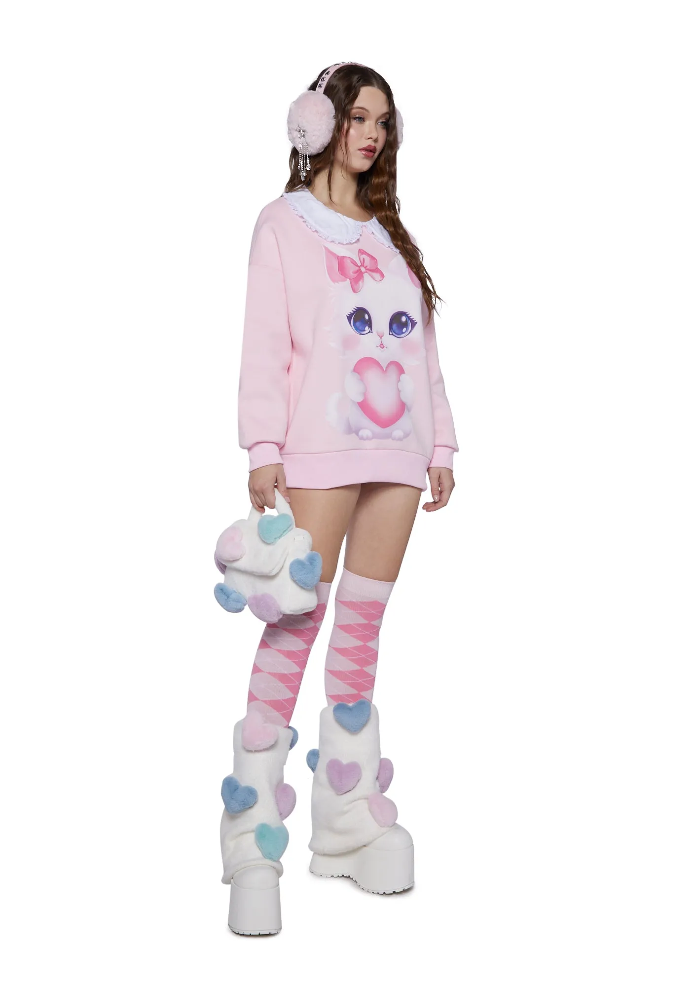 Cute As A Button Collared Sweatshirt sold by Dolls Kill product image thumbnail 2