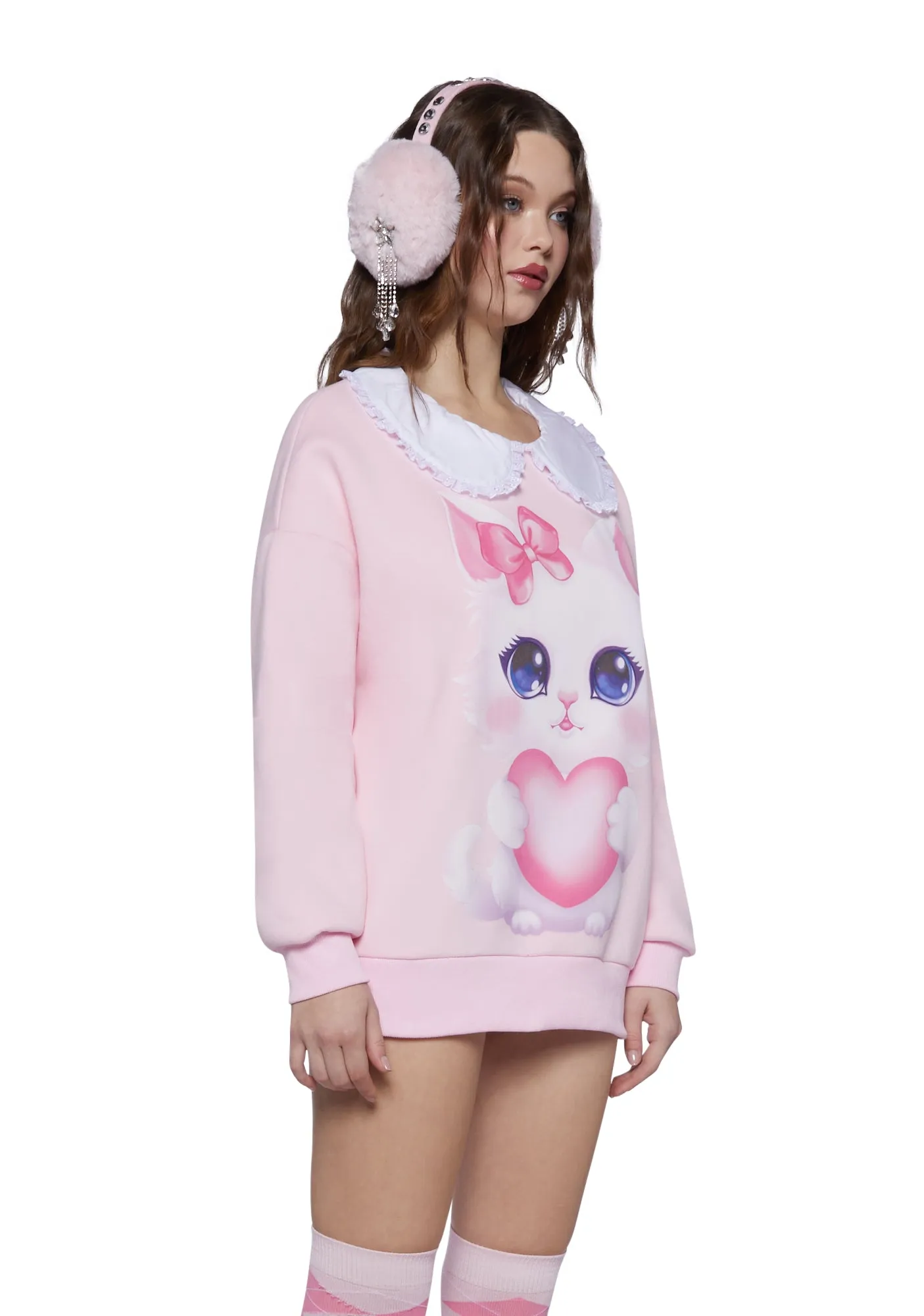 Cute As A Button Collared Sweatshirt sold by Dolls Kill product image thumbnail 3