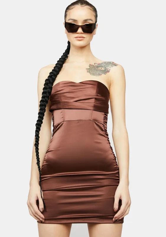 Club Dreams Satin Mini Dress sold by Dolls Kill