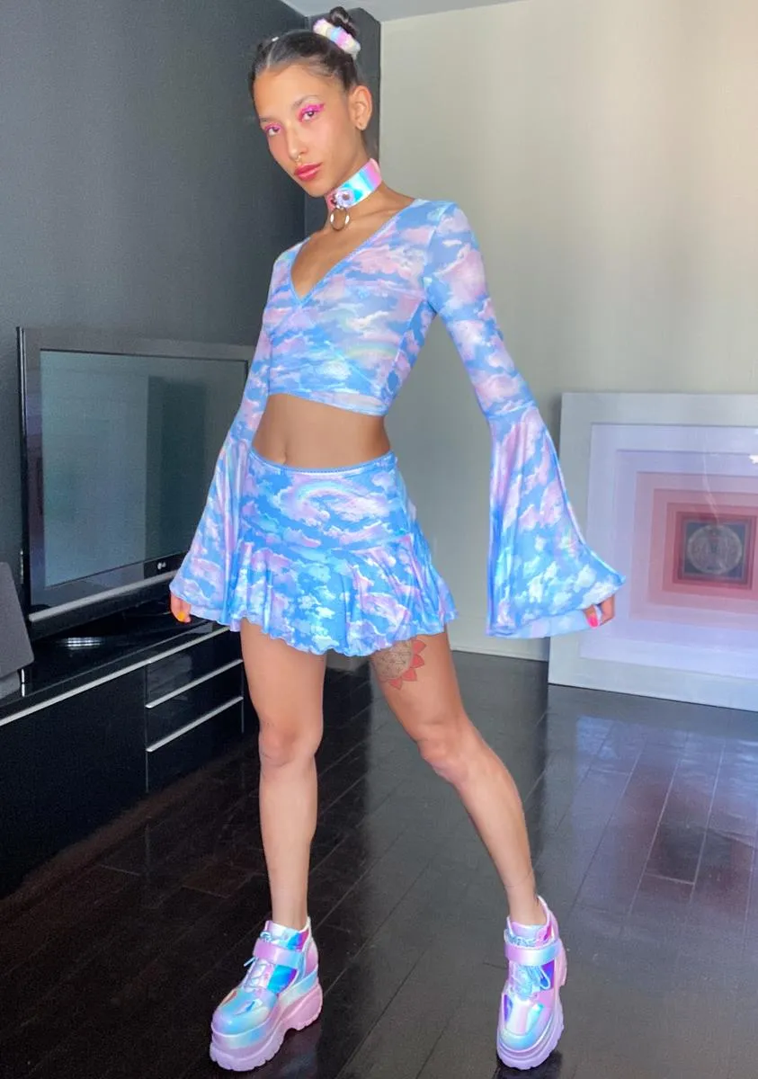 Cloud Kingdom Wrap Top sold by Dolls Kill product image thumbnail 3