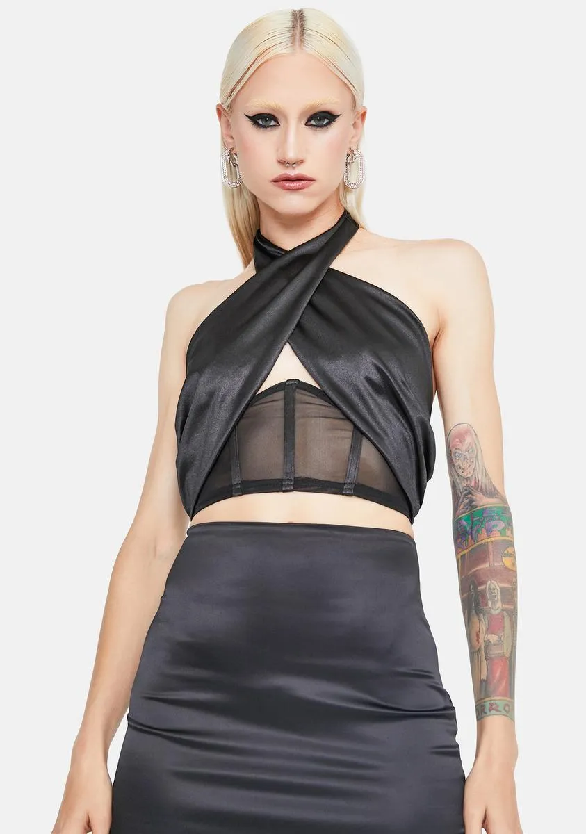 Dark Desired Dreamer Corset Halter Top sold by Dolls Kill