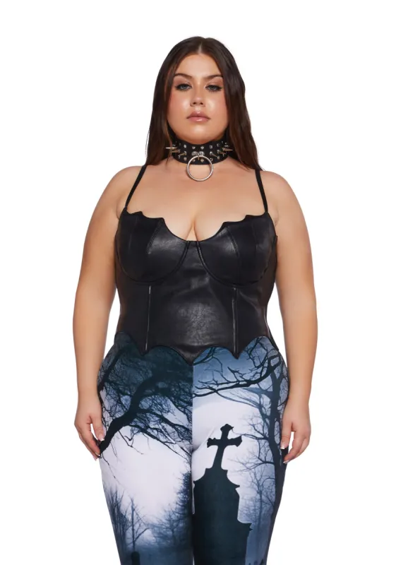 Plus Nocturnal Encounter Corset Top sold by Dolls Kill