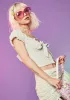 Sage Loving Glance Puff Sleeve Top sold by Dolls Kill
