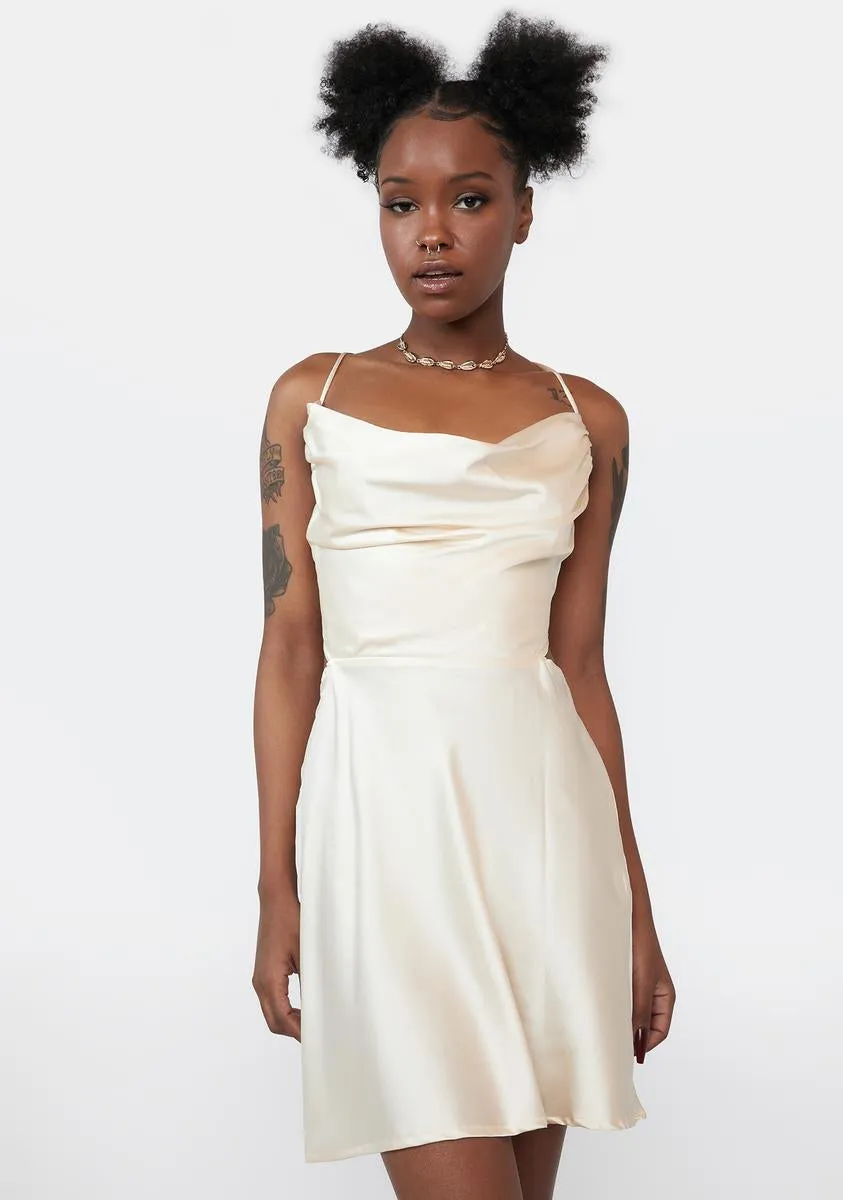 Treat Me Nice Satin Dress sold by Dolls Kill