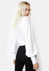 Blanc Belmond Crop Top sold by Dolls Kill