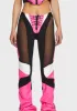 Moto Mesh Pants - Pink sold by Dolls Kill