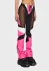 Moto Mesh Pants - Pink sold by Dolls Kill