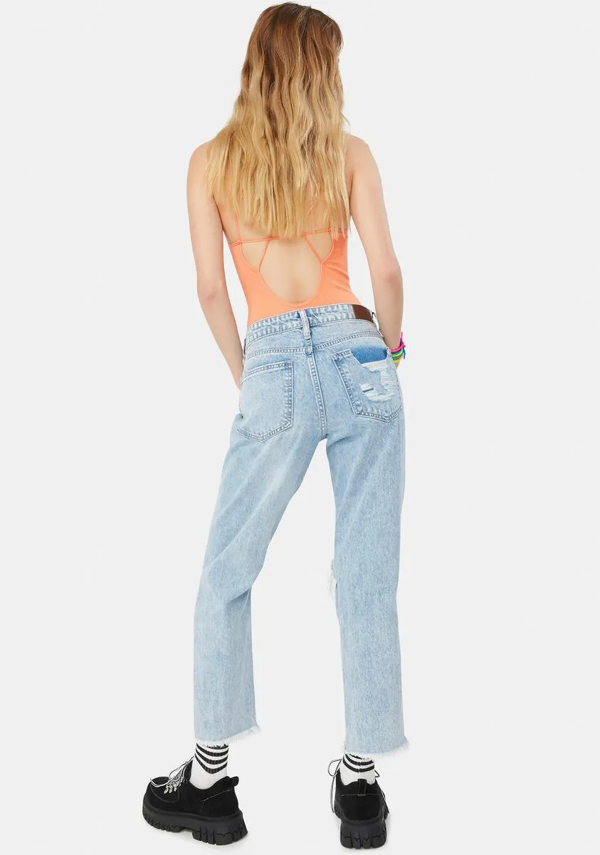 Light Wash Multi Thread Boyfriend Jeans sold by Dolls Kill product image thumbnail 5