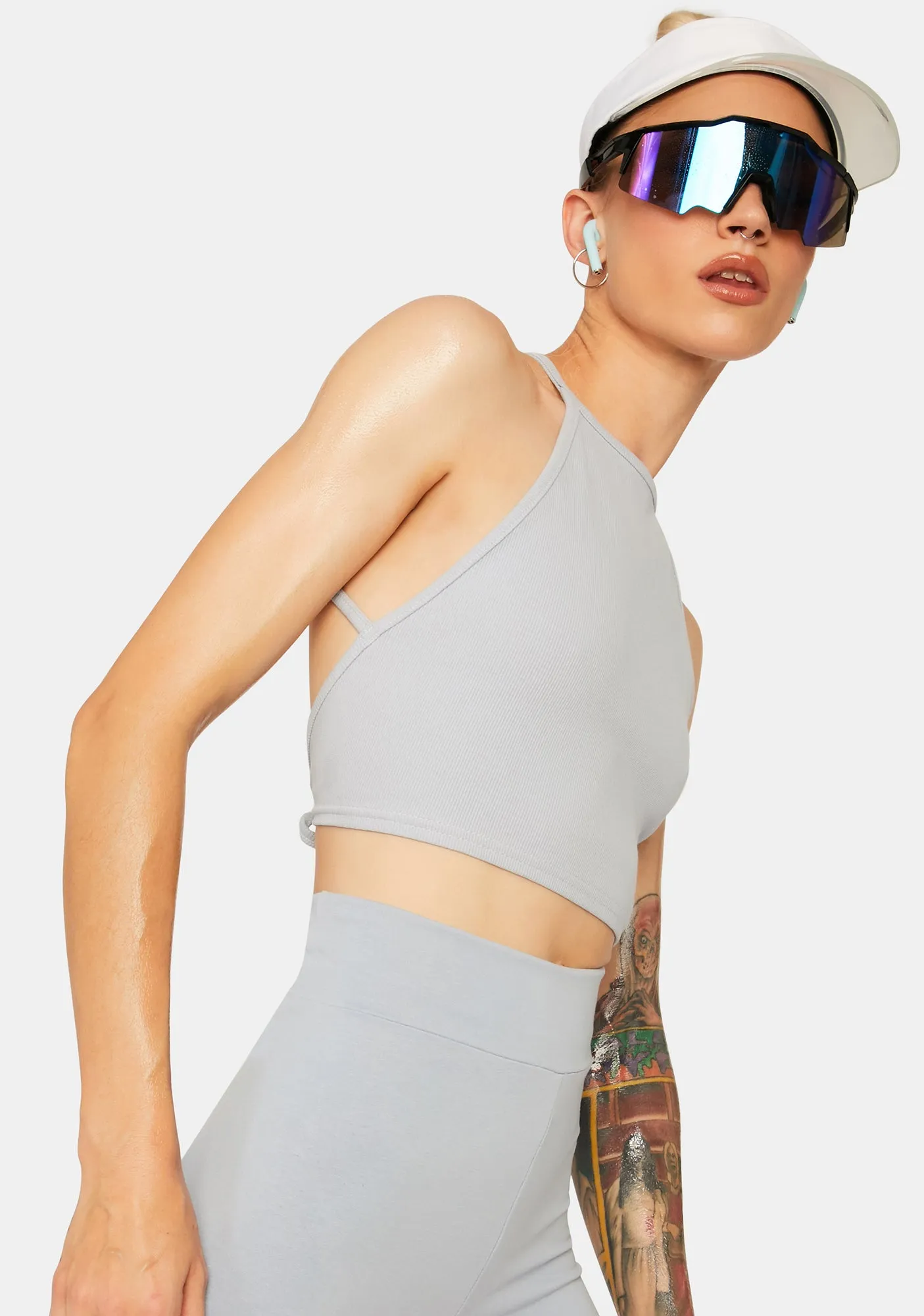 Slate Flex Game Halter Top sold by Dolls Kill product image thumbnail 2