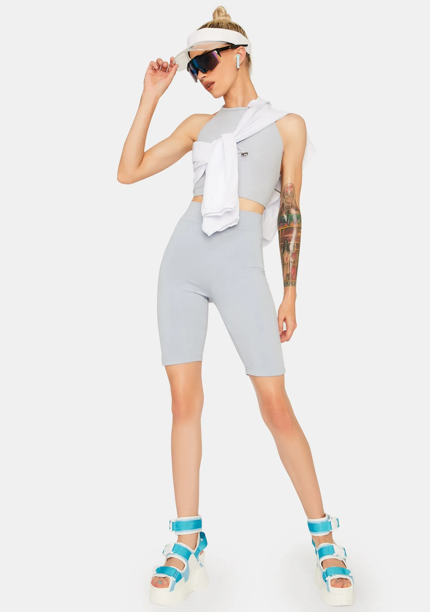 Slate Flex Game Halter Top sold by Dolls Kill product image thumbnail 3