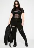 Plus Lil Preview Sheer Top sold by Dolls Kill