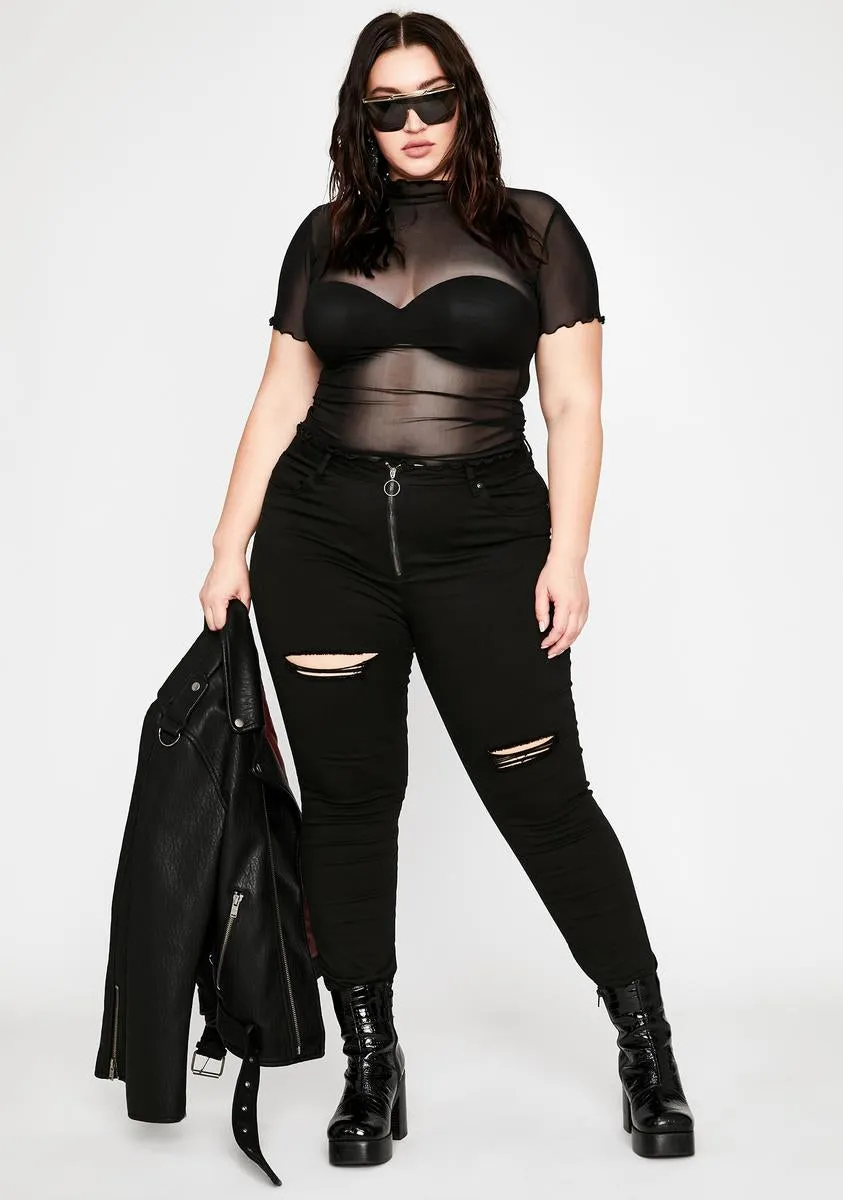Plus Lil Preview Sheer Top sold by Dolls Kill product image thumbnail 3
