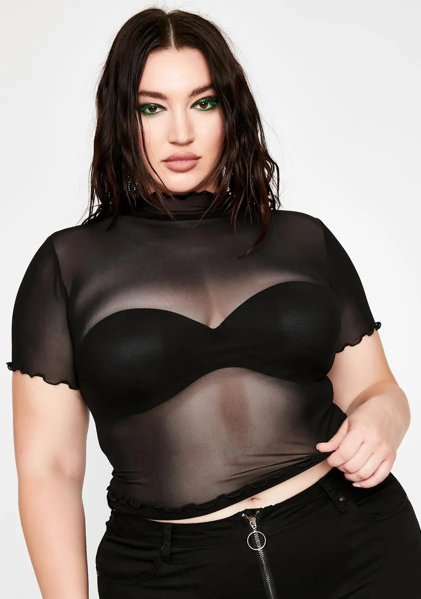 Plus Lil Preview Sheer Top sold by Dolls Kill
