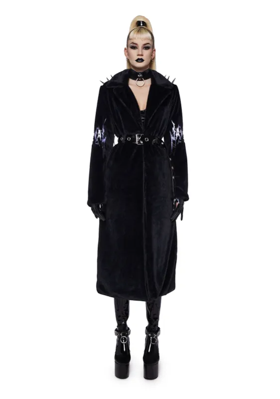 Nocturnal Nirvana Faux Fur Duster sold by Dolls Kill