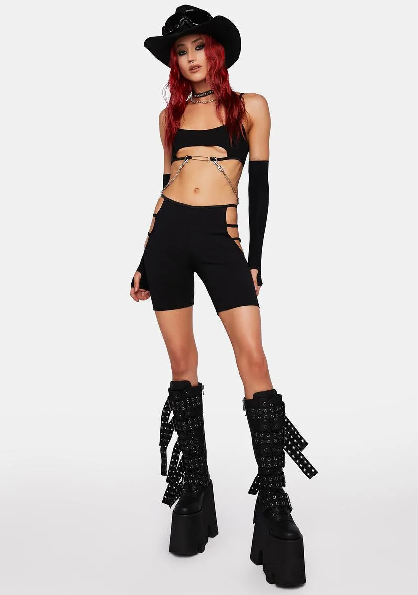 Safety First Chain Crop Top sold by Dolls Kill product image thumbnail 3