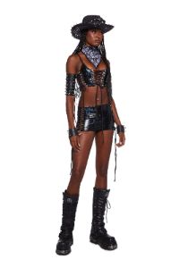 Lace-Up Crop Top sold by Dolls Kill
