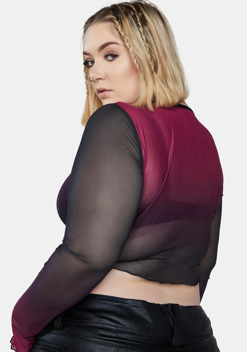 Plus Kiss My Rose Mesh Top sold by Dolls Kill product image thumbnail 4