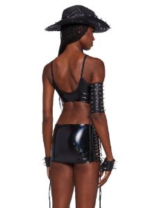 Lace-Up Crop Top sold by Dolls Kill