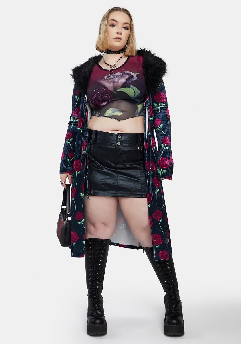 Plus Kiss My Rose Mesh Top sold by Dolls Kill product image thumbnail 3