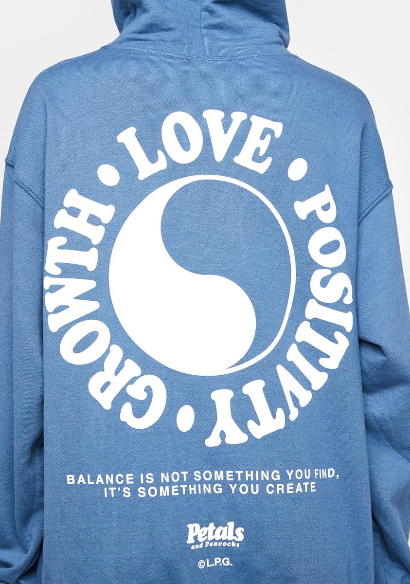 Blue Balance Hoodie sold by Dolls Kill