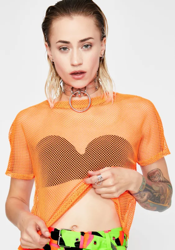 Bitter Toxic Pursuit Fishnet Tee sold by Dolls Kill