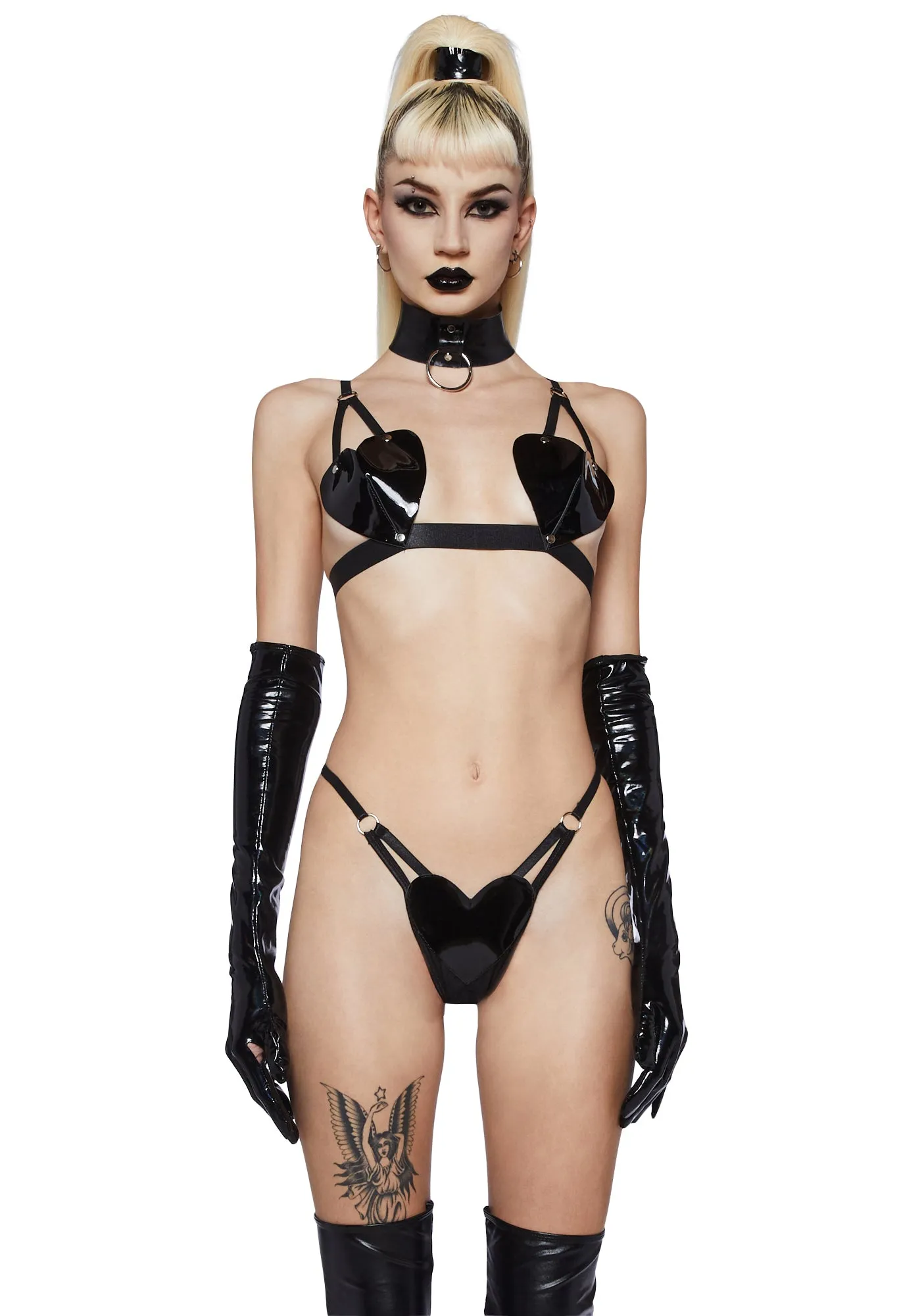 Zealous Vixen Lingerie Set - Black sold by Dolls Kill