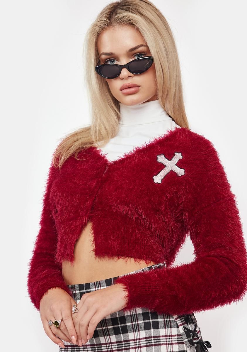 Manipulate Me Fuzzy Cardigan sold by Dolls Kill product image thumbnail 2